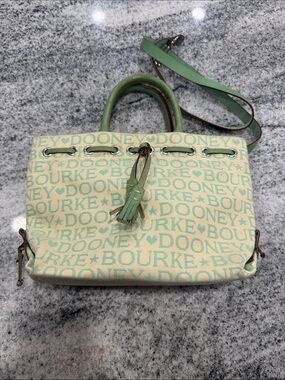Dooney & Bourke Mint Logo Jacquard Convertible Satchel